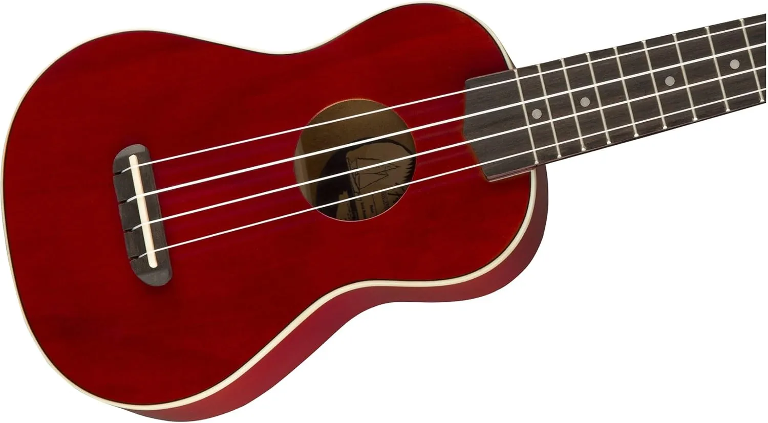 Fender Venice Soprano Ukulele - Cherry Bundle with Gig Bag and Tuner