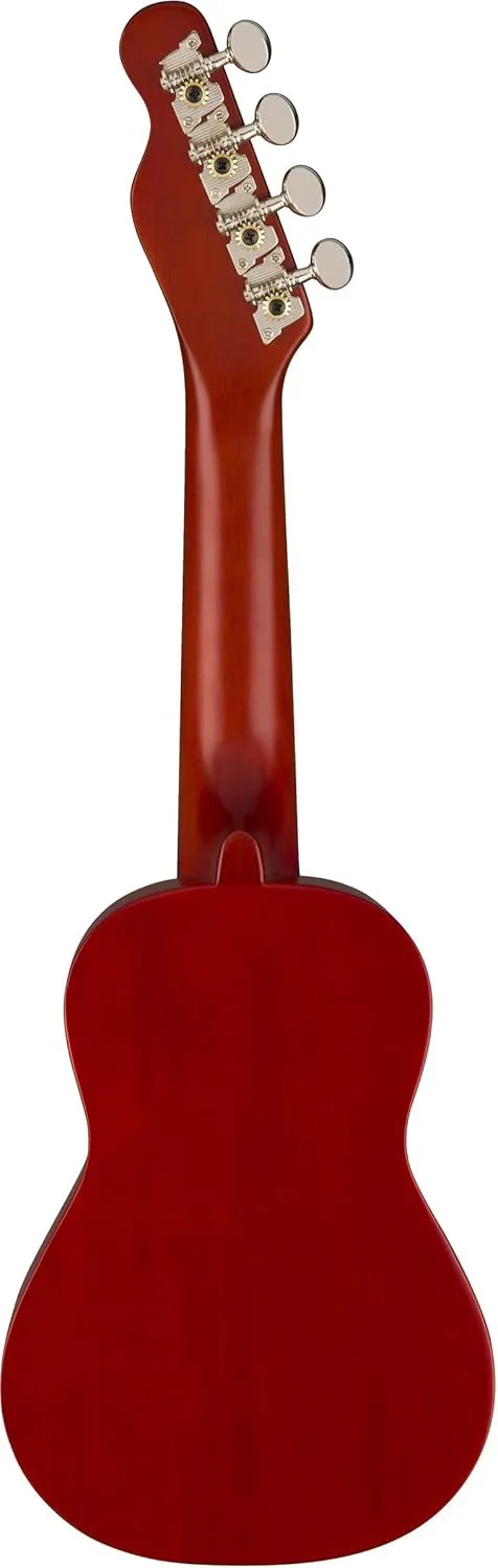 Fender Venice Soprano Ukulele - Cherry Bundle with Gig Bag and Tuner