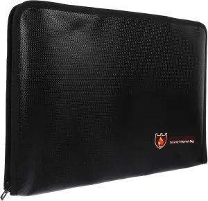 Fireproof File Bag Receipt Storage Book Document Organizer Folder Certificate Case Folder