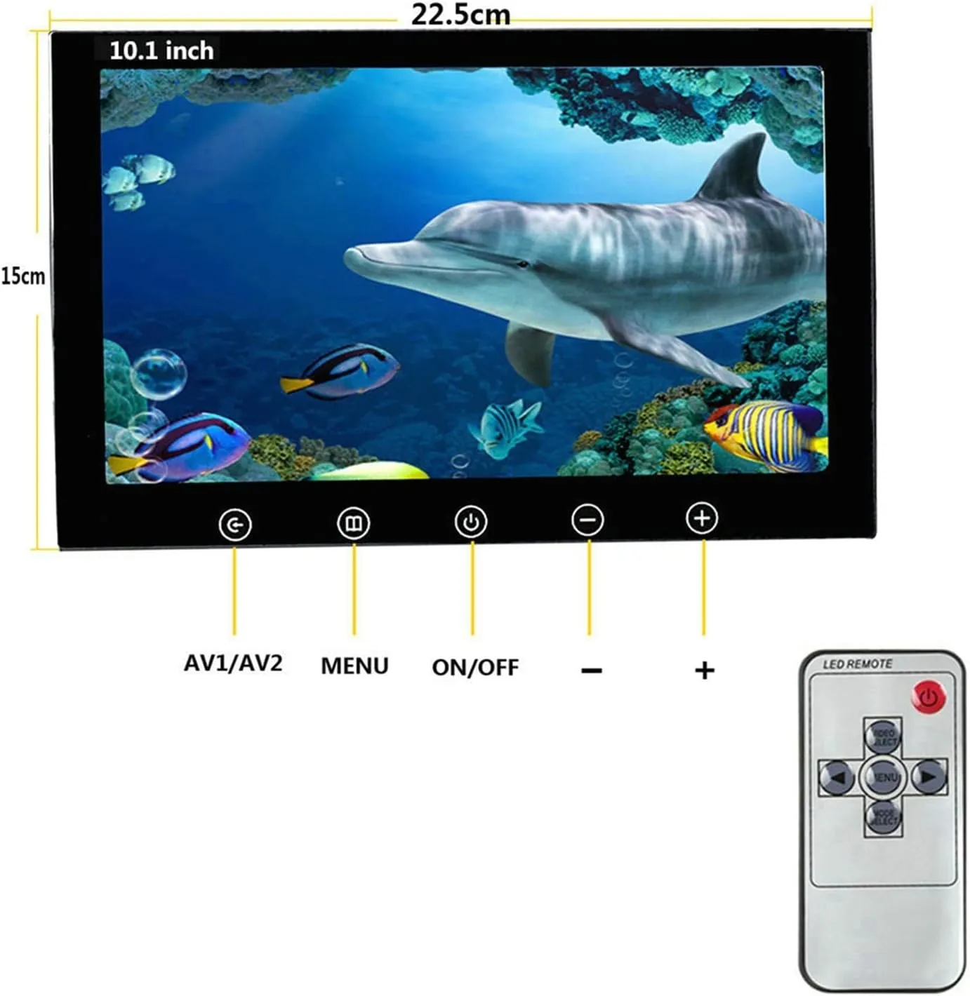Fishing Camera, 10 Inch 15M/30M/ 50M Fish Finder Underwater Fishing Camera 15pcs White LEDs   15pcs Infrared Lamp for Ice/Sea/River Fishing(F004A-2L-15M)