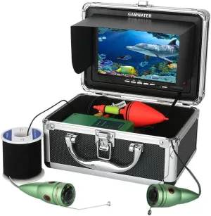 Fishing Camera, Underwater Fishing Video Camera Kit 1000TVL 6W IR LED Fish Finder with 7Inch Color Monitor 10M 15M 20M 30M for Ice Sea Fishing(09MJ IR 20M)