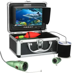 Fishing Camera, Underwater Fishing Video Camera Kit 10M 20M 30M Fishfinder 6 PCS White Lights with 7" Inch Color Monitor for Ice Sea Fishing(09MJ 30M W)