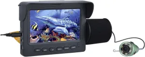 Fishing Camera, Video Fish Finder 4.3 Inch LCD Monitor 1000TVL Underwater Fishing Camera Kit White Lights for Winter Ice Lake Sea Fishing(F008S-15M-W)