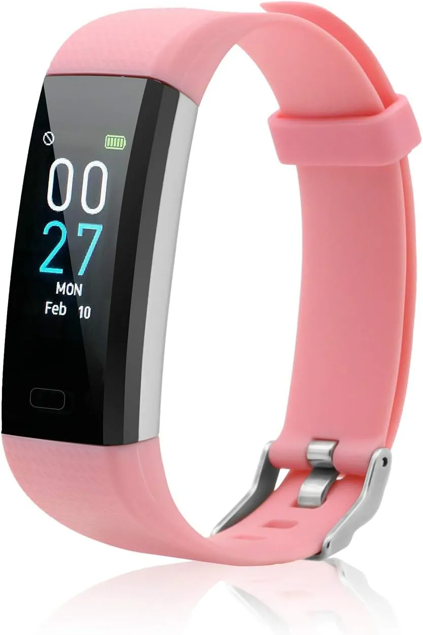 Fitness Tracker with Heart Rate Activity Tracker Sleep Monitor, Smart Watch Health Tracker IP68 Pedometer Step Counter for Man Women(Pink)