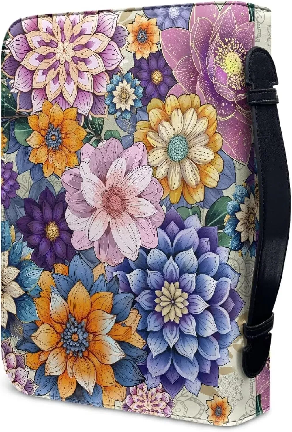 Flashideas Fashion Portable Leather Bible Covers for Women Durable Carrying Bible Accessories