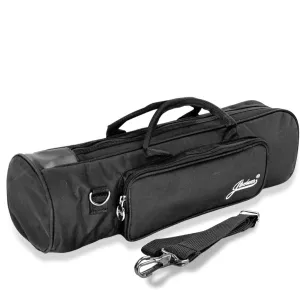 Flexzion Trumpet Gig Bag - Cotton Padded Trumpet Case Backpack with Adjustable Shoulder Strap & Double Zippers - Black Portable Trumpet Bag with 2 Compartment Storage for the Trumpet & Accessories