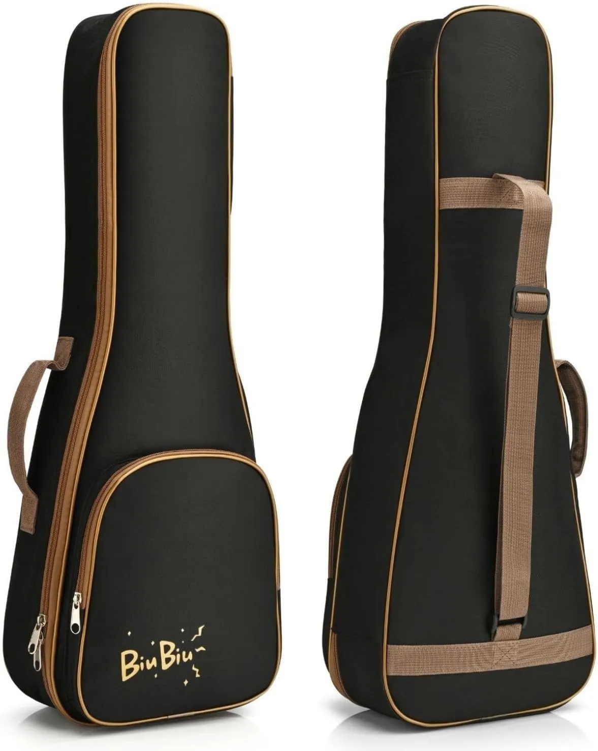 Flexzion Ukulele Gig Bag - Uke Backpack Storage Soft Case Waterproof w/Carrying Handle, Pocket & Adjustable Shoulder Strap, Music Accessories for Concert Tour Travel