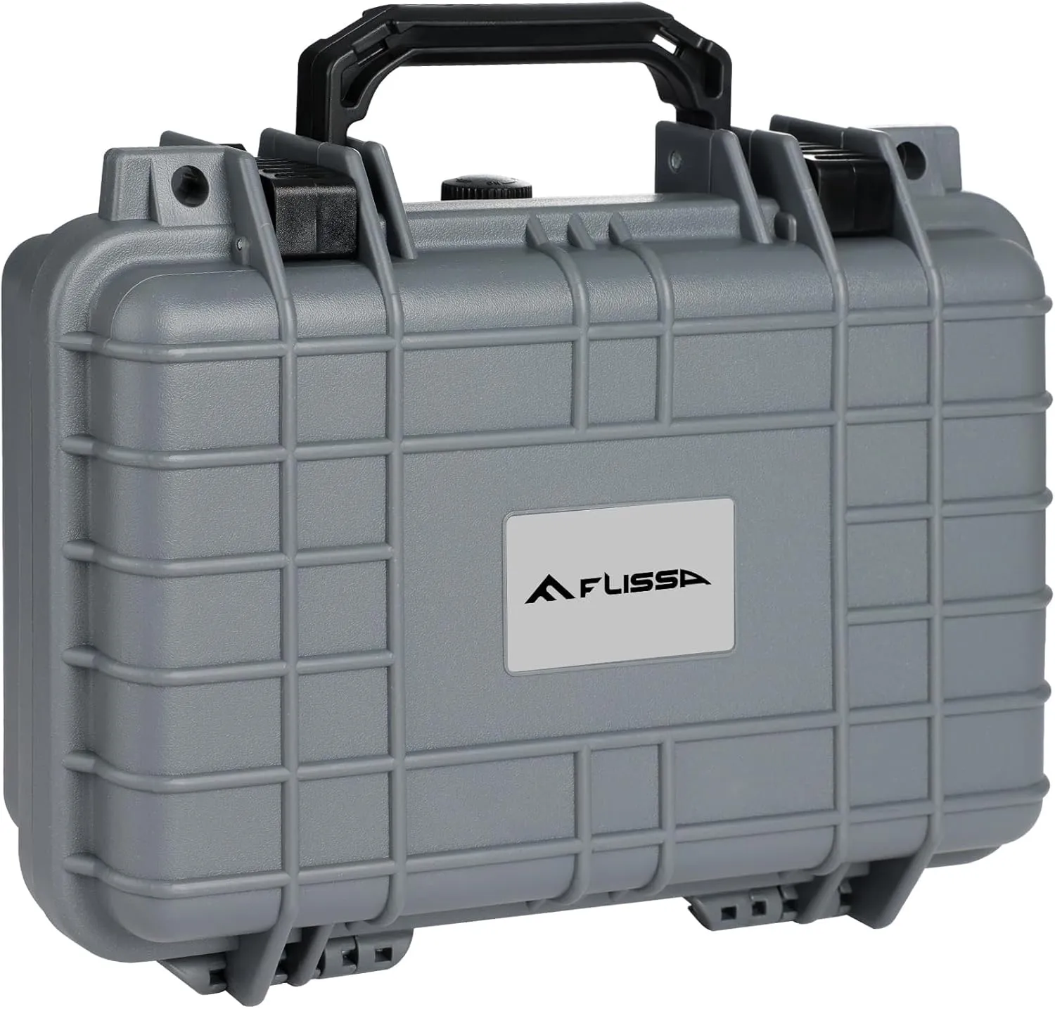 FLISSA 11.6 Inch Tactical Hard Gun Case Quality Approved Water & Shock Proof with Foam for Firearms, Optics, Accessories (Black & Grey)