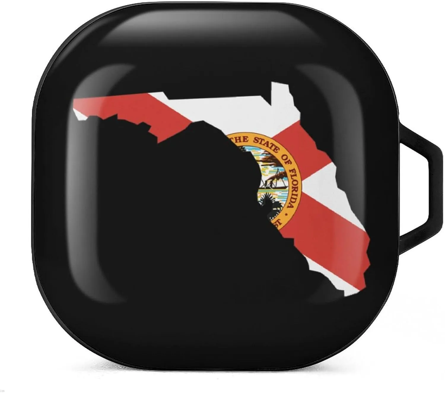 Florida State Flag Map Cute Protective Case Cover Compatible with Galaxy Buds 2 Pro, Galaxy Buds 2, Galaxy Buds Pro, Galaxy Buds Live Black-Style