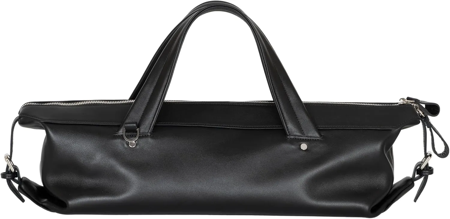 Flute Gig Bag - Genuine Detroit Leather, Modern Style - Black