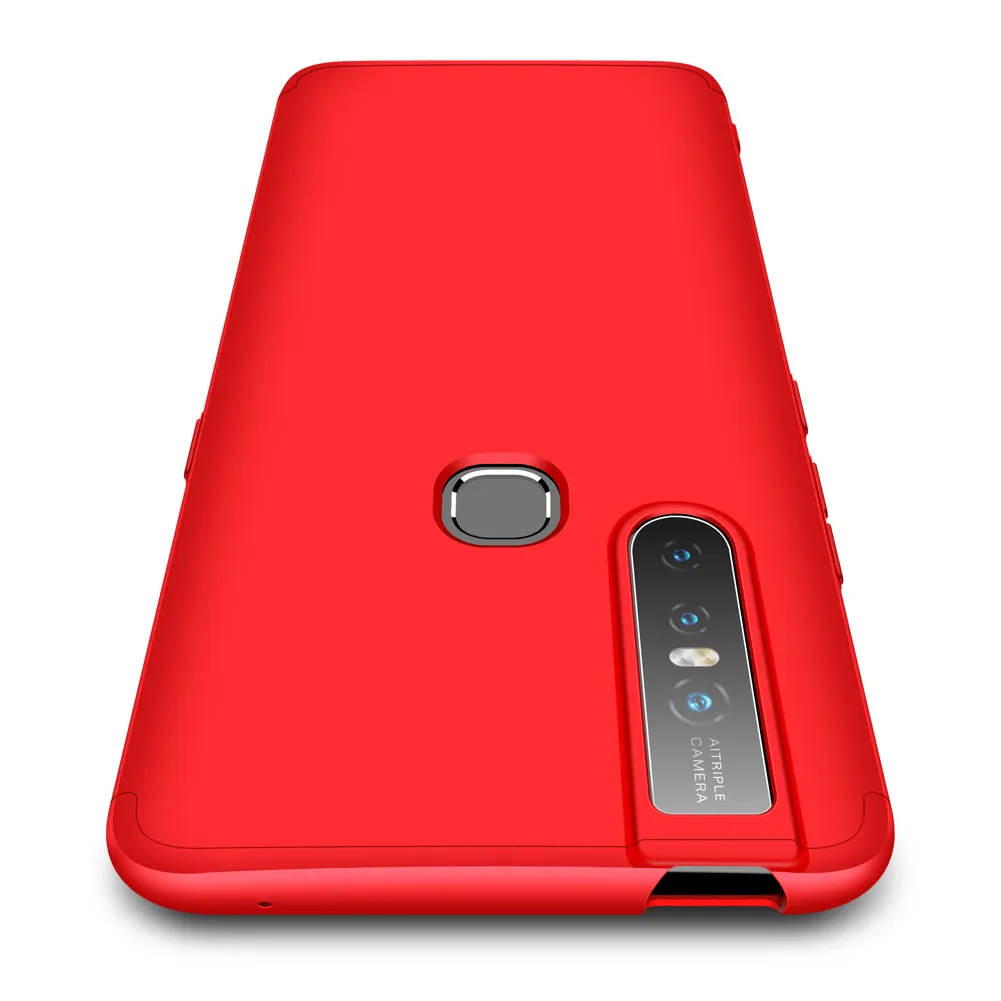 For VIVO S1/V15 Ultra Slim PC Back Cover Non-slip Shockproof 360 Degree Full Protective Case black