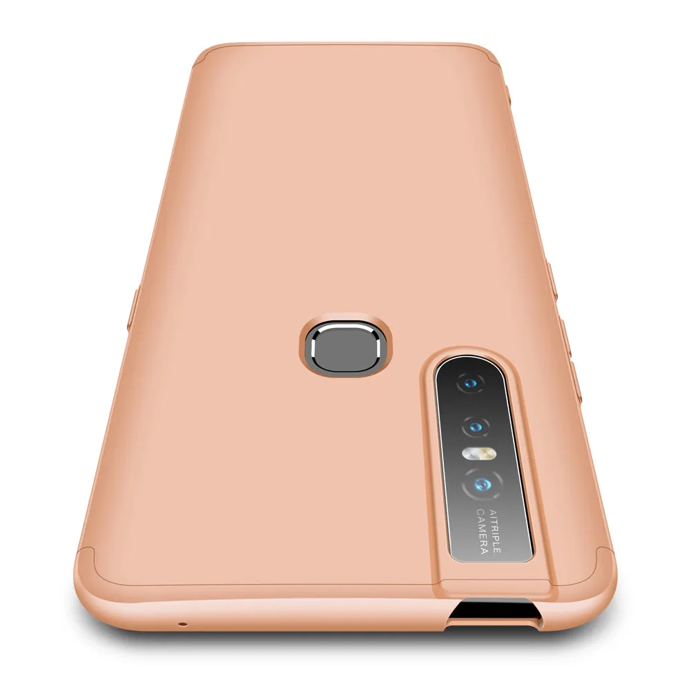 For VIVO S1/V15 Ultra Slim PC Back Cover Non-slip Shockproof 360 Degree Full Protective Case black