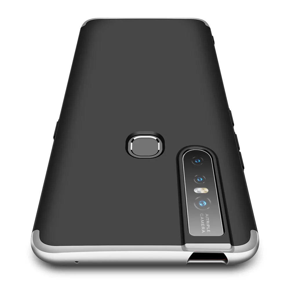 For VIVO S1/V15 Ultra Slim PC Back Cover Non-slip Shockproof 360 Degree Full Protective Case black