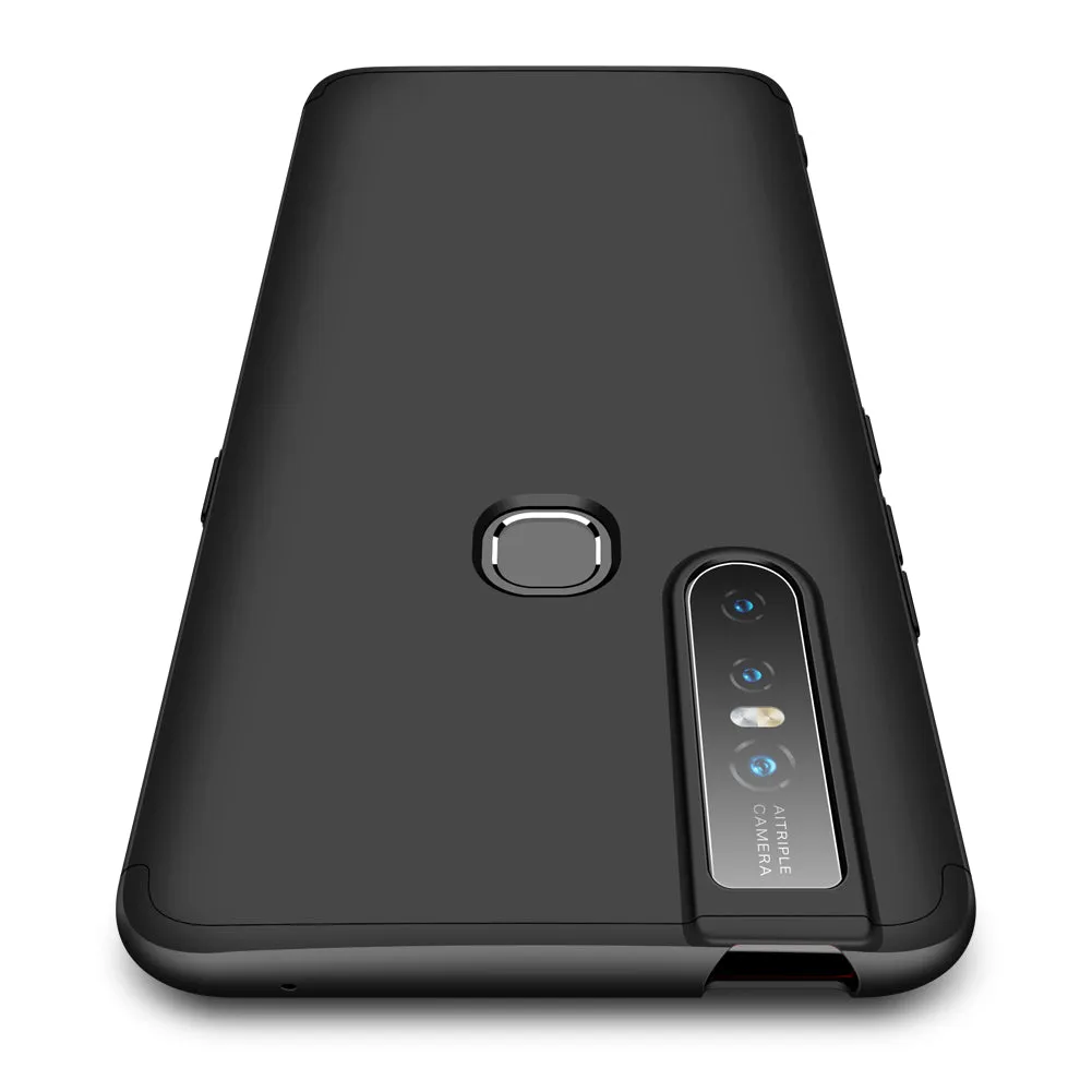 For VIVO S1/V15 Ultra Slim PC Back Cover Non-slip Shockproof 360 Degree Full Protective Case black