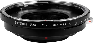 Fotodiox Pro Lens Mount Adapter with Built-in Aperture Control Iris, for Contax 645 Lens to Pentax K-Mount (PK) DSLR Cameras