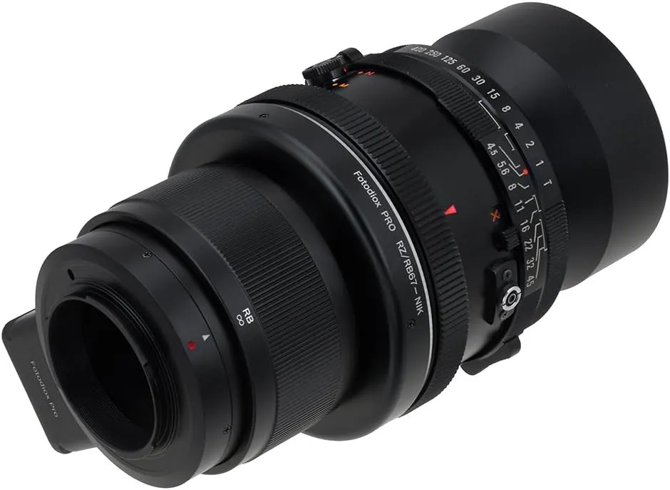 Fotodiox Pro Lens Mount Adapter with Focusing Barrel, for Mamiya RB67 & RZ67 Lenses to Nikon F (FX, DX) Mount Camera System (Such as D7100, D800, D3 and More)