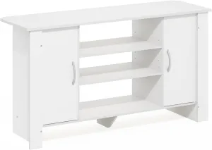 Furinno Econ Stand Entertainment Center, 50-Inch TV, White