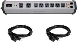 Furman PST-8 Power Station Home Theater Power Conditioner with (2) Extension Cable Bundle