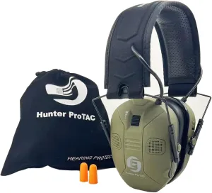 FUYOU 4 Mics Hearing Protection Gun Range,Noise Canceling Ear Protection Electronic Earmuff for Shooting