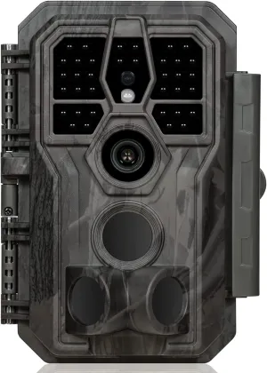 GardePro E5S Trail Camera, 64MP 1296p, HD Game Cameras with 100ft Night Vision, Ultra Fast 0.1s Motion Activated, Waterproof, Camo