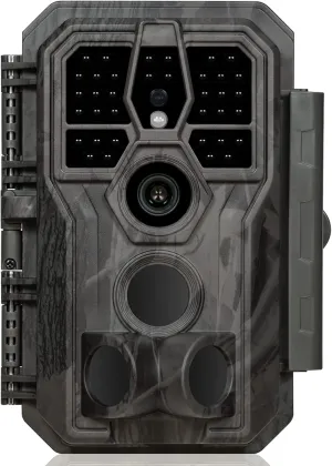 GardePro E5S Trail Camera, 64MP 1296p, HD Game Cameras with 100ft Night Vision, Ultra Fast 0.1s Motion Activated, Waterproof, Camo