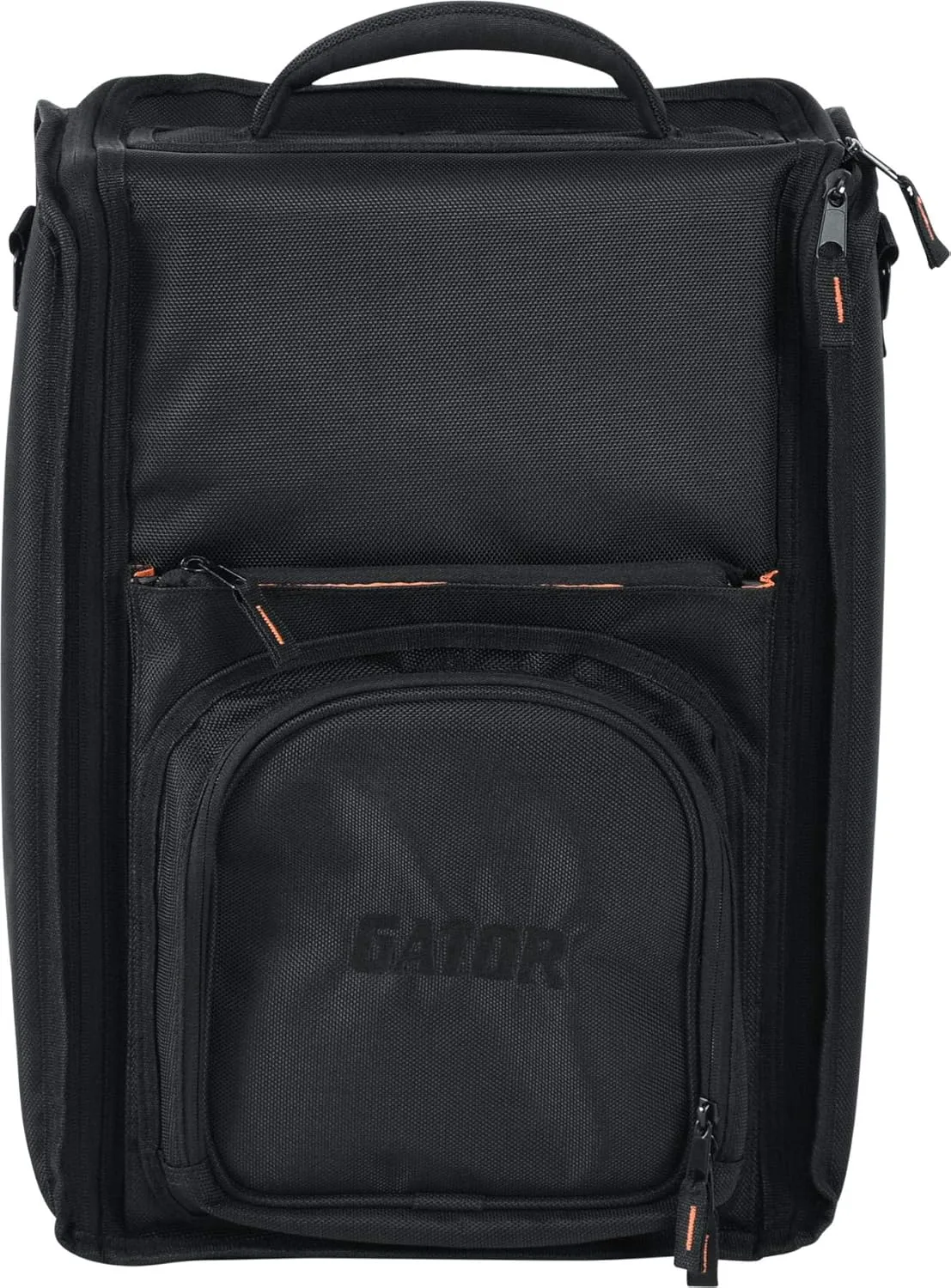 Gator Cases Club Series DJ Messenger Style Two-Channel Mixer Carry Bag with Bright Orange Interior; Designed to fit the Rane 72 (GCLUBRN72)