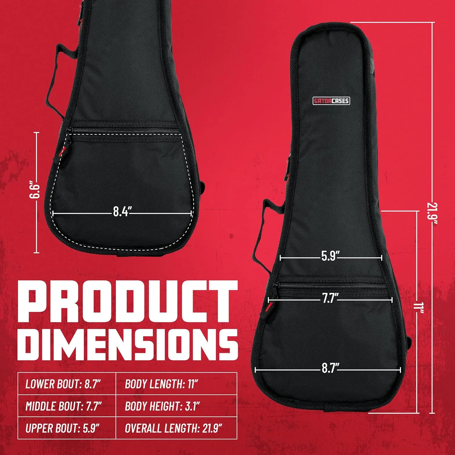 Gator Cases Foam Padded Soprano Ukulele Gig Bag (GBE-UKE-SOP)