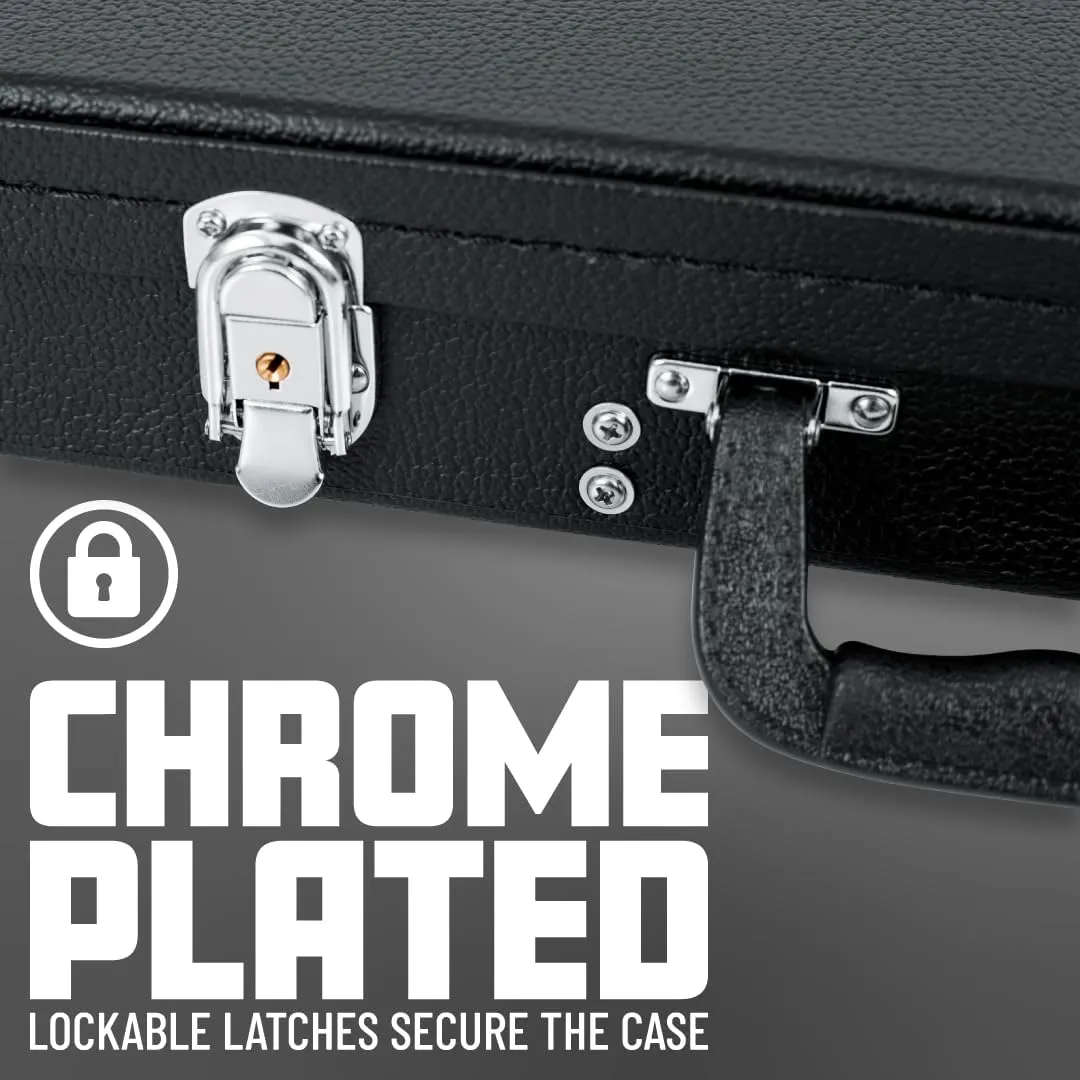Gator Cases Hard-Shell Wood Case for Wide Body Electric Guitars; Fits PRS Style Guitars and More (GWE-ELEC-WIDE)
