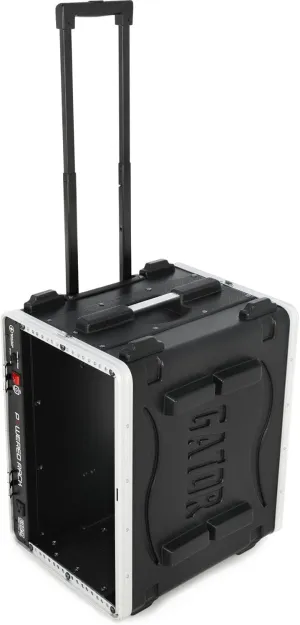 Gator Cases Lightweight Molded 4U Rack Case with Built-in Power Supply,Retractable Tow Handle,19.25" depth, 6U (GRR-6PL-US)