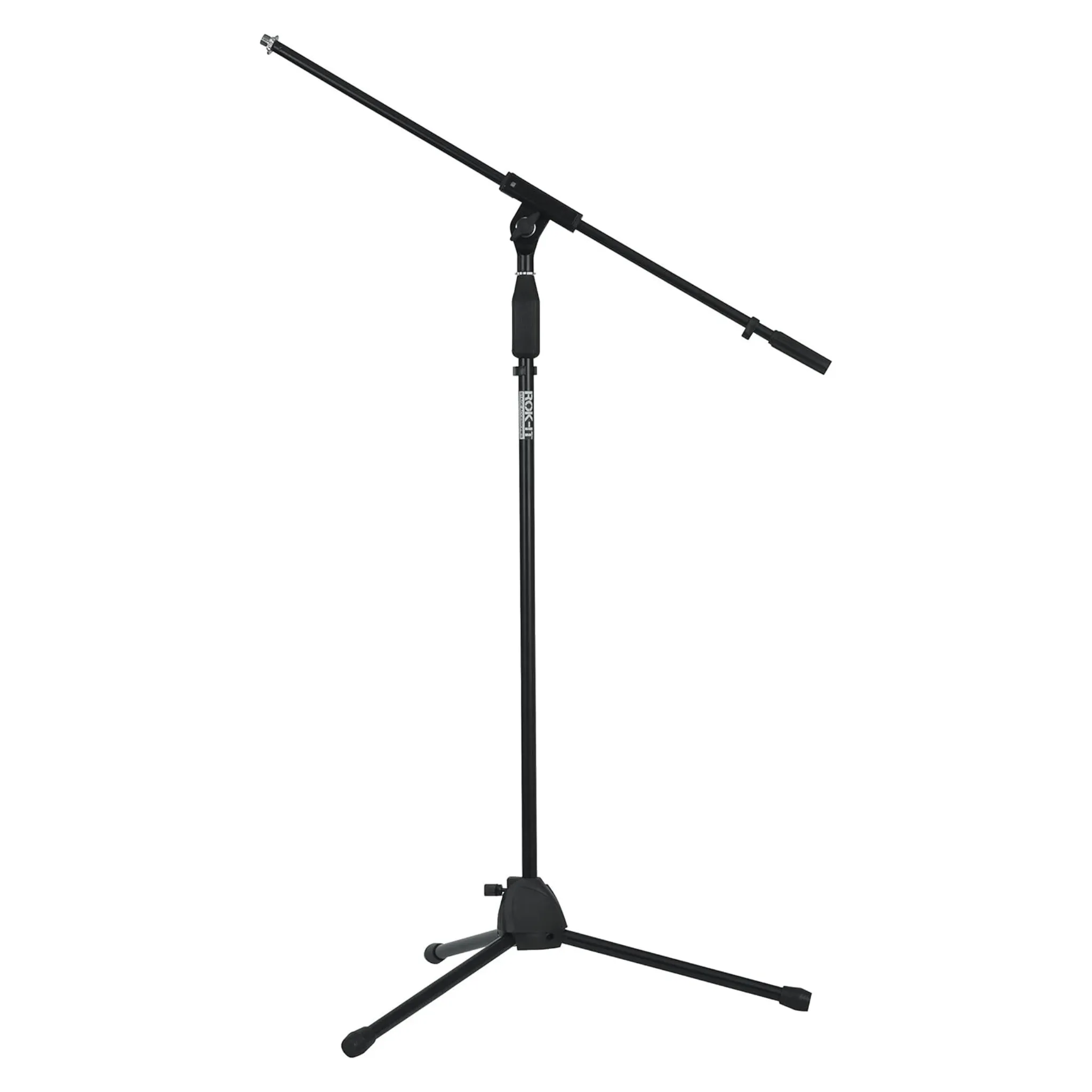 Gator Cases RI-MICTP-FBM, Rok-It Tubular Microphone Stand with Fixed Boom Included. Tripod Design for Compact Storage and Easy Twist Height Adjustment