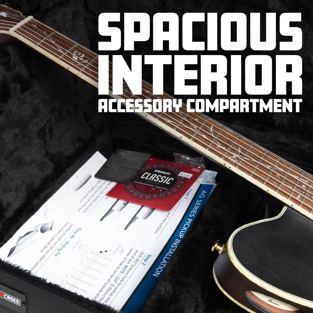 Gator Cases Traditonal Series Hard-Shell Wood Case for Extreme-Shape Electric Guitar Bodies, Fits Flying V, Explorer, Warlock, and More, up to 47.5" in Length (GWE-EXTREME)