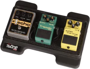 Gator G-MINI BONE Cases Rotationally Molded Polyethylene Guitar Pedal Board with Cinch Style Carry Bag; USA Made, 12.5" x 6" x 2", Black