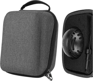 Geekria for Creators Microphone Case Compatible with Blue Snowball Ice Hard Shell Mic Carrying Case, Travel Protective Bag with Cable Storage (Grey)