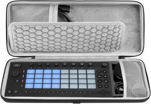 GEEKRIA Hard Shell Travel Carrying Case, EVA Protective Bag Compatible with Ableton Move (Dark Gray)