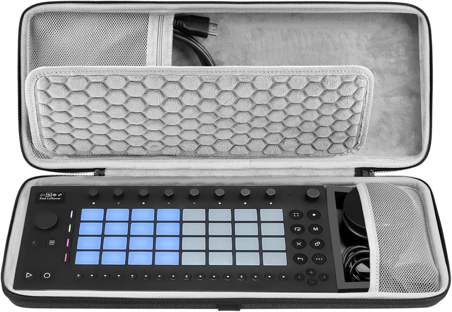 GEEKRIA Hard Shell Travel Carrying Case, EVA Protective Bag Compatible with Ableton Move (Dark Gray)