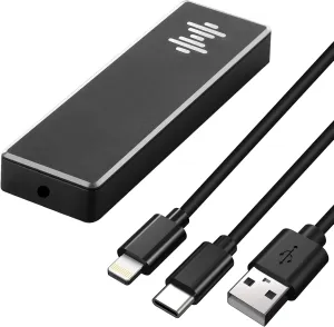 Geekria SJC01 Portable Headphone DAC/AMP with USB and Type-C Input, 3.5mm Audio Jack Output, Compatible with 384K/32Bit Hi-Res Apple Music Lossless Audio, PC, Laptop, Android Phones
