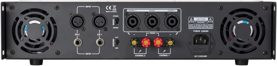 Gemini Professional 5000W 2-Channel Power Amplifier – High-Powered DJ & PA Audio Amp with XLR/RCA Inputs, Bridge Mode, Built-in Protection & Cooling for Live Sound & Installations