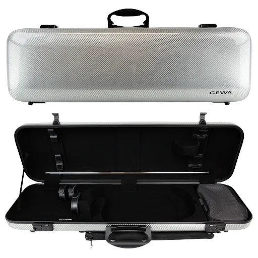 GEWA Idea 2.0 Oblong Violin Case 4/4 Silver Carbon