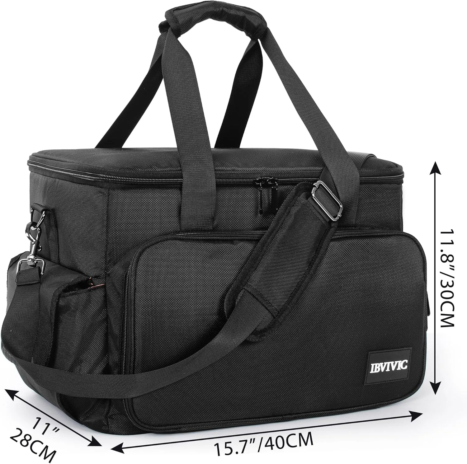 Gig Band Cable File Bag With Adjustable Dividers Dj Gig Bag for Cables, Cords,DJ Gear,Sound Instrument and Accessories 16L x 11W x 12H inch