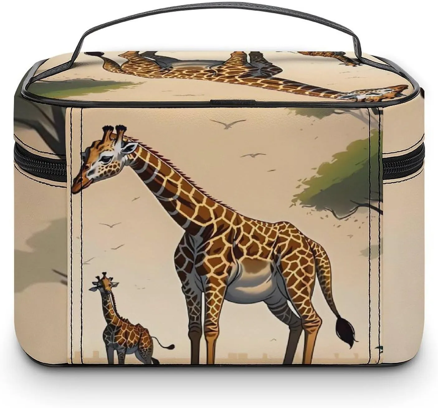 GiraffeTravel Makeup Bag Cosmetic Bags for Women Waterproof Portable Make Up Organizer