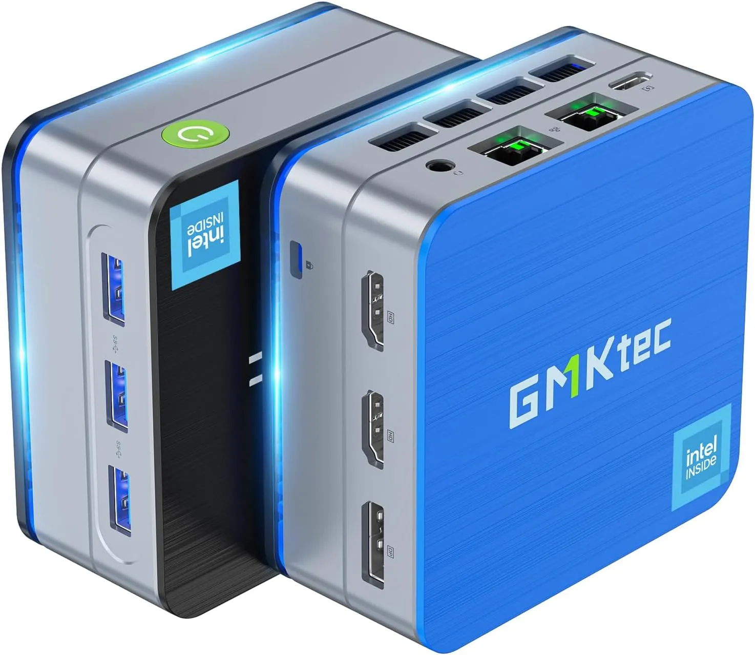 GMKtec Mini PC Intel N150(Turbo 3.6GHz) 12GB DDR5 256GB SSD Dual LAN, Desktop Mini Computer 4K Triple Display, WiFi6, BT5.2, Energy Efficient