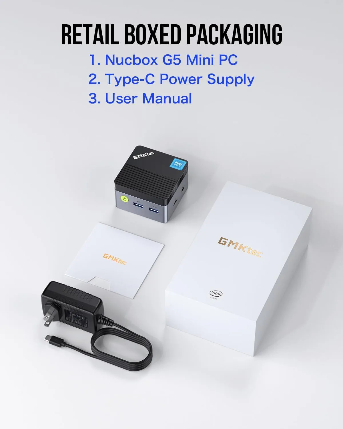 GMKtec Mini PC N97 Preinstalled Windows 11 Pro, G5 Micro Desktop Computer, 12th Gen Intel Alder Lake N97 (up to 3.60GHz) 12GB DDR5 256GB Hard Drive for Business, School, Office