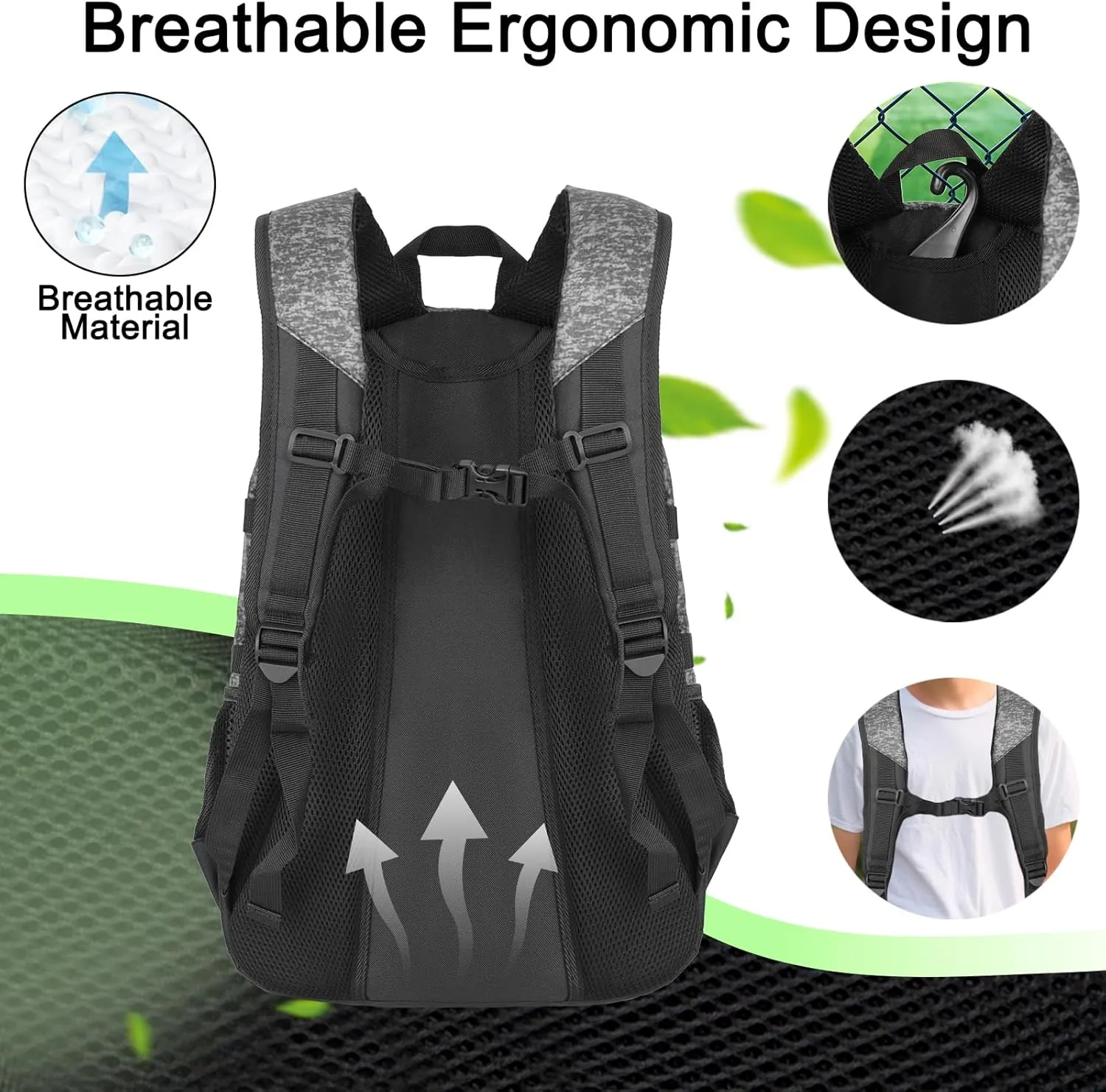 Goloni Lacrosse Equipment Backpack with Two Sticks holder and Separate Cleats Compartment Field Hockey Bag