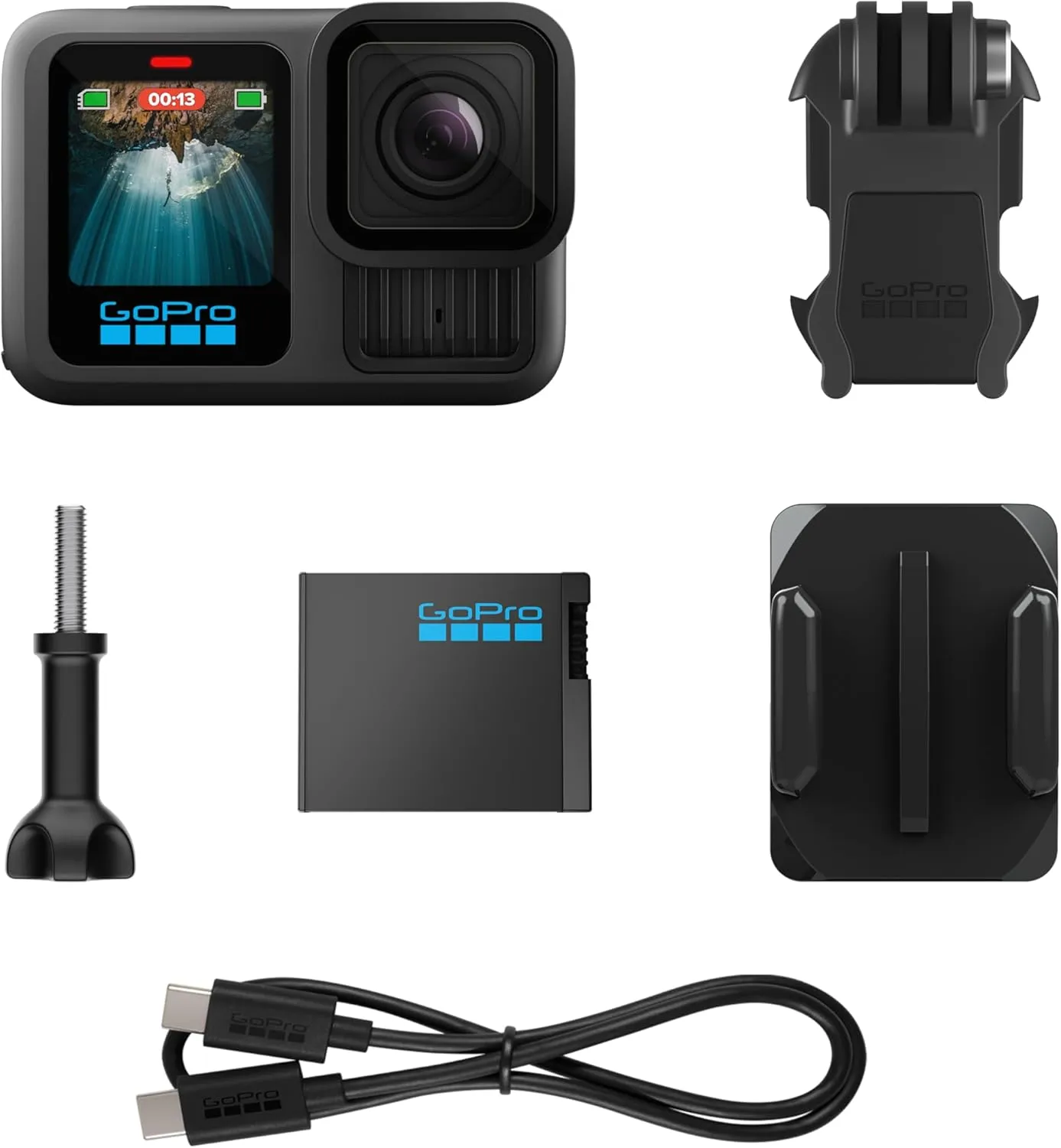 GoPro HERO13 Black - Waterproof Action Camera with 5.3K60 Video, 27MP Photo   Compatability with HB-Series Lenses