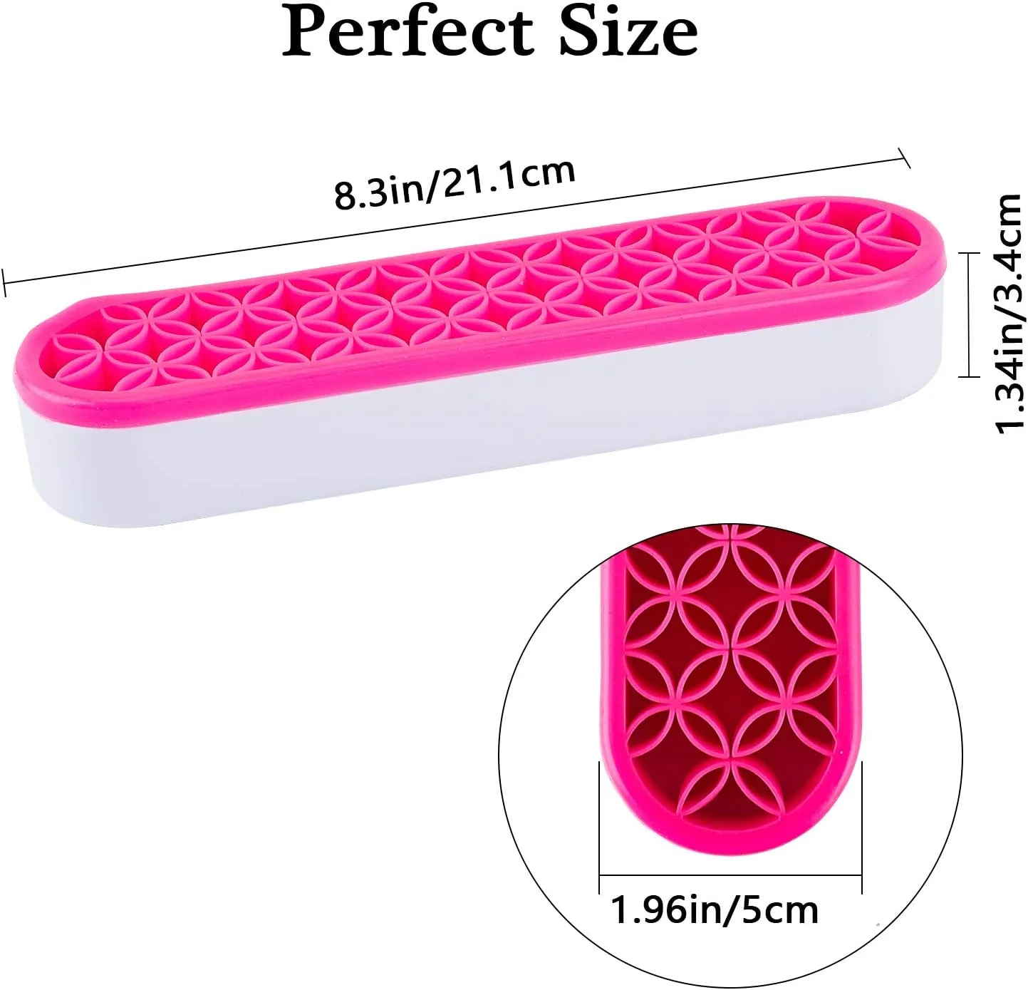 GORGECRAFT Sew Desktop Organizers Silicone Makeup Brush Stand Holder Cosmetic Storage Box Multipurpose Painting Pen Holder for Sewing Craft Tools Stash and Store (Rose Red)