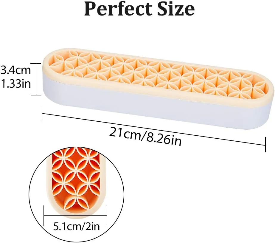 GORGECRAFT Silicone Makeup Brush Stand - Multipurpose Holder for Makeup, Sewing, Craft Tools & Storage (Yellow)