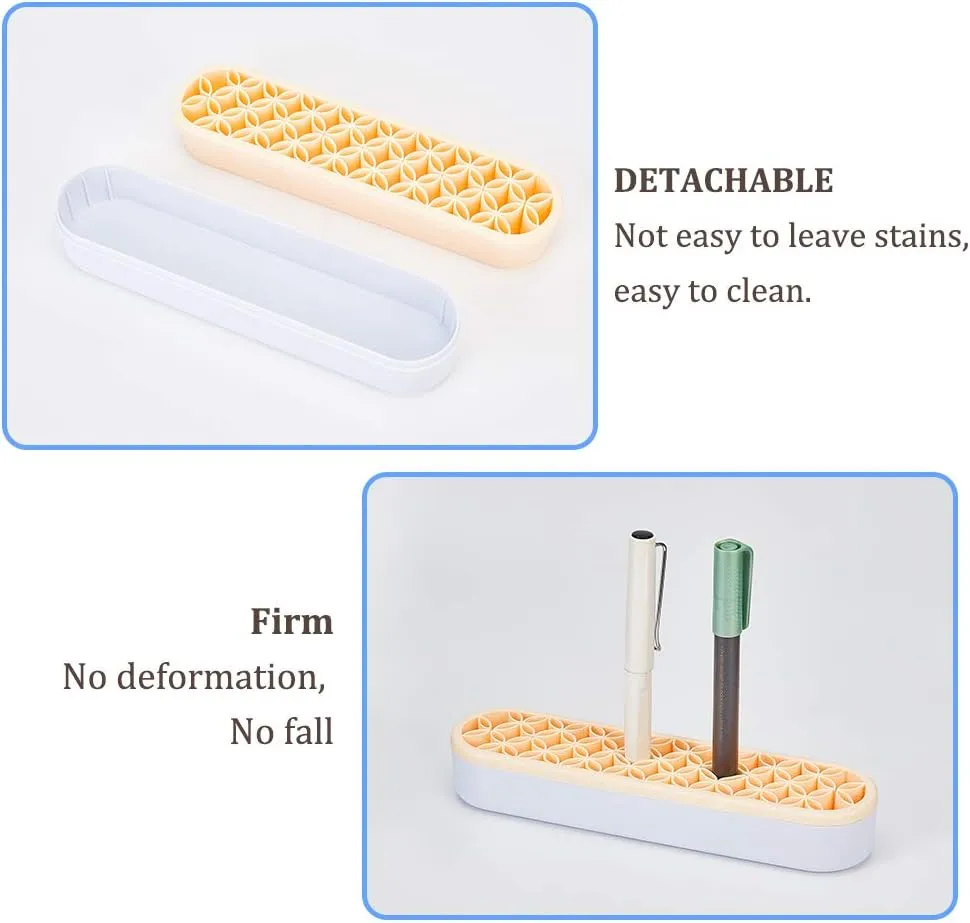 GORGECRAFT Silicone Makeup Brush Stand - Multipurpose Holder for Makeup, Sewing, Craft Tools & Storage (Yellow)