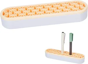 GORGECRAFT Silicone Makeup Brush Stand - Multipurpose Holder for Makeup, Sewing, Craft Tools & Storage (Yellow)
