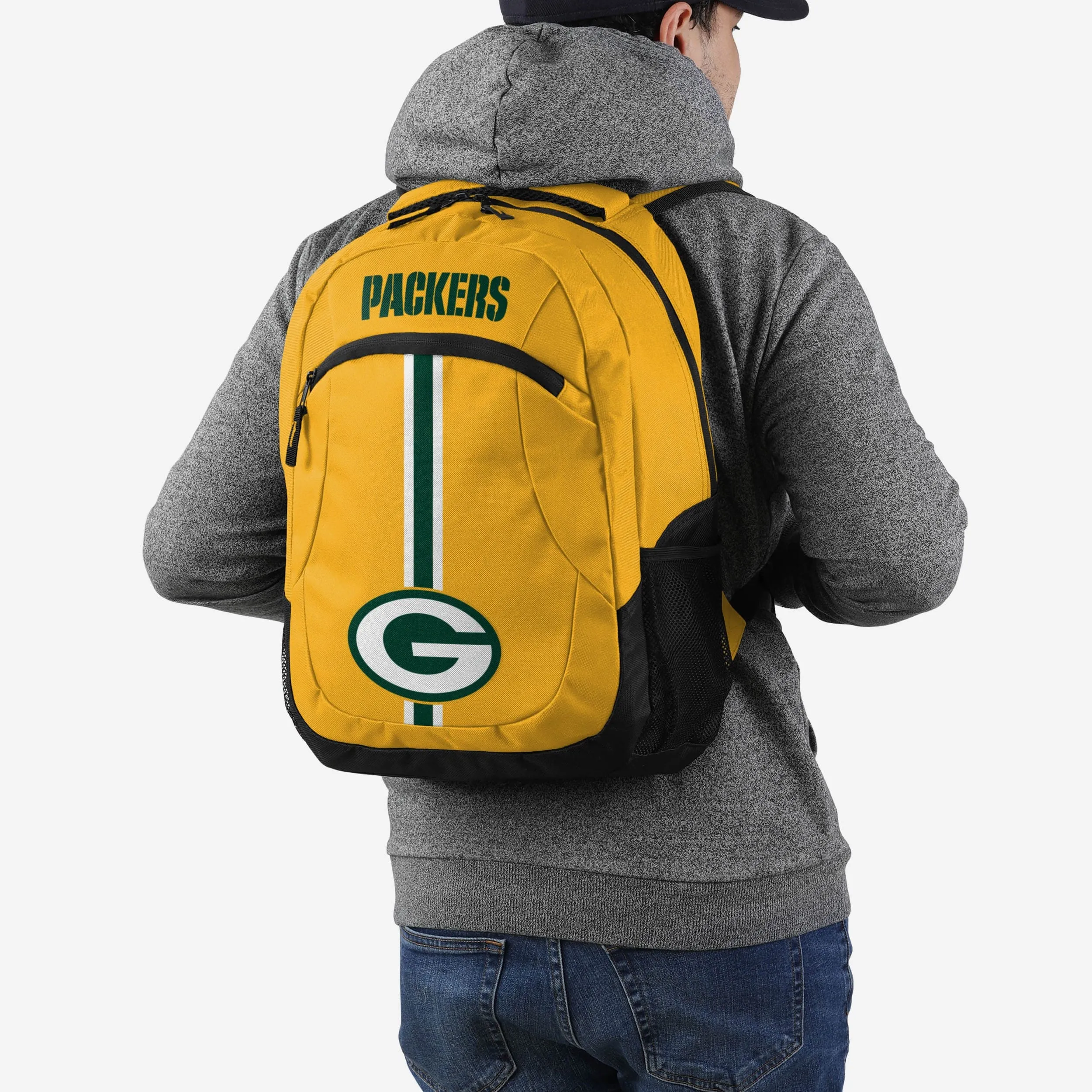 Green Bay Packers Yellow Alternate Color Action Backpack