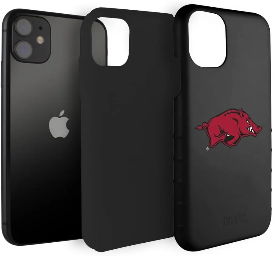 Guard Dog Case Compatible with iPhone 11 - Military Grade - Rugged Two Piece Protection - Collegiate Licensed - Arkansas Razorbacks - Logo